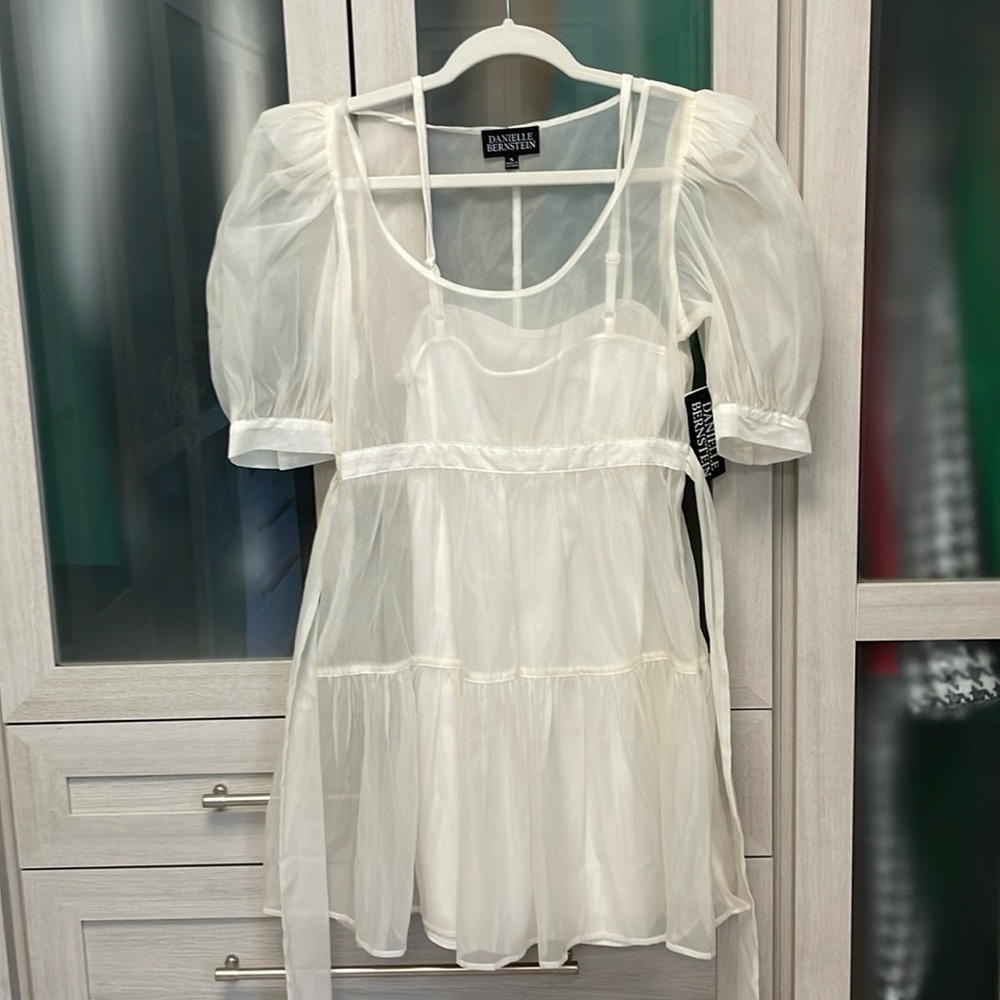 Danielle Bernstein for macys cream baby doll dress